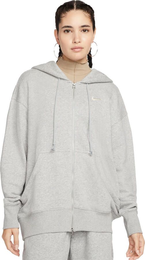 Nike Sportswear Phoenix Fleece Oversized fleecehoodie met rits over de hele lengte voor dames Grijs - Foto 5