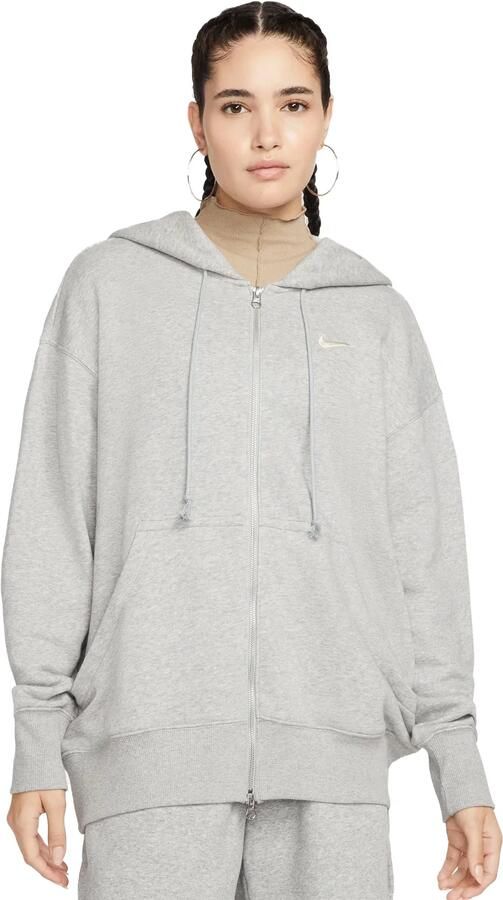 Nike Sportswear Phoenix Fleece Oversized fleecehoodie met rits over de hele lengte voor dames Grijs - Foto 5