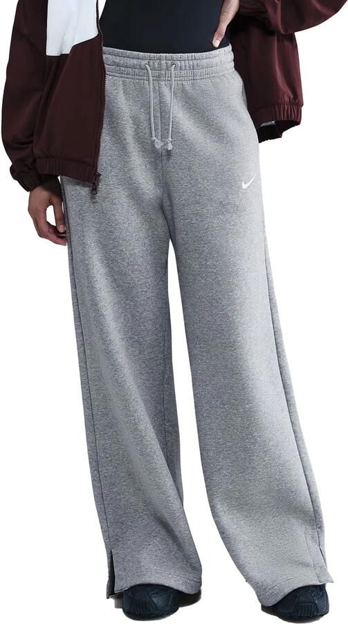 Nike Phoenix Fleece damesbroek met hoge taille en wijde pijpen Grijs - Foto 5