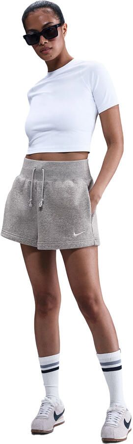 Nike Sportswear Phoenix Fleece damesshorts met ruimvallende pasvorm en hoge taille Grijs - Foto 6