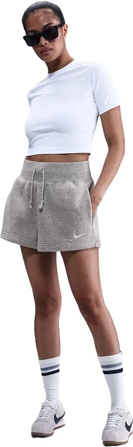 Nike Sportswear Phoenix Fleece damesshorts met ruimvallende pasvorm en hoge taille Grijs - Foto 6