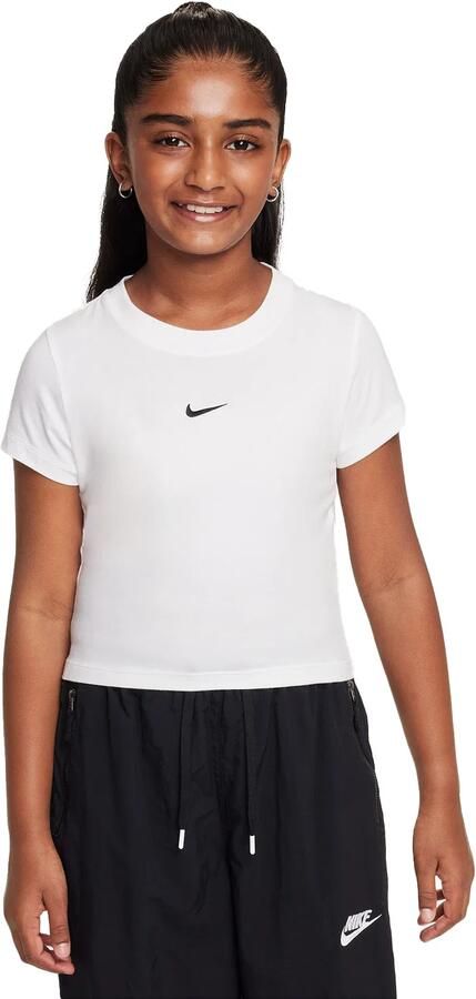 Nike kort T-shirt voor meisjes Wit - Foto 5