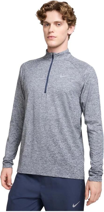 Nike Stride Dri-FIT hardlooptop met korte rits voor heren Blauw - Foto 5