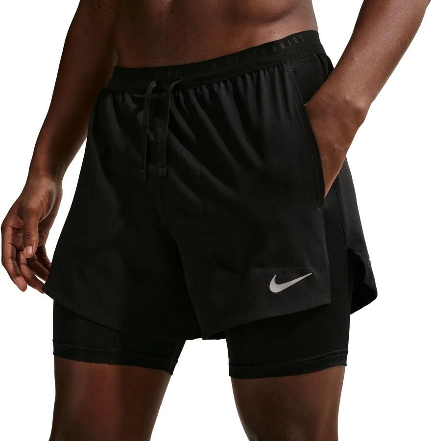 Nike Stride Dri-FIT hybride hardloopshorts voor heren (13 cm) Zwart - Foto 2
