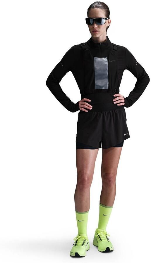 Nike Swift Dri-FIT 2-in-1 hardloopshorts met halfhoge taille voor dames Zwart - Foto 5