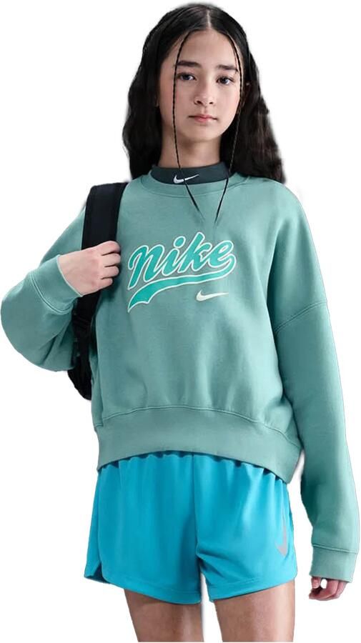 Nike kort sweatshirt van fleece voor meisjes Groen - Foto 5
