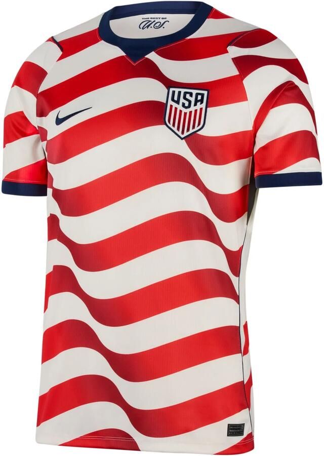 Nike USMNT 2026 Stadium Thuis Dri-FIT replicavoetbalshirt voor heren Wit - Foto 5