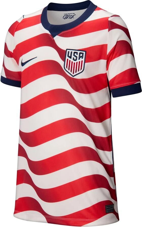Nike USMNT 2026 Stadium Thuis replicavoetbalshirt met Dri-FIT voor kids Wit