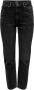 ONLY cropped high waist straight leg jeans ONLEMILY black denim regular - Thumbnail 2