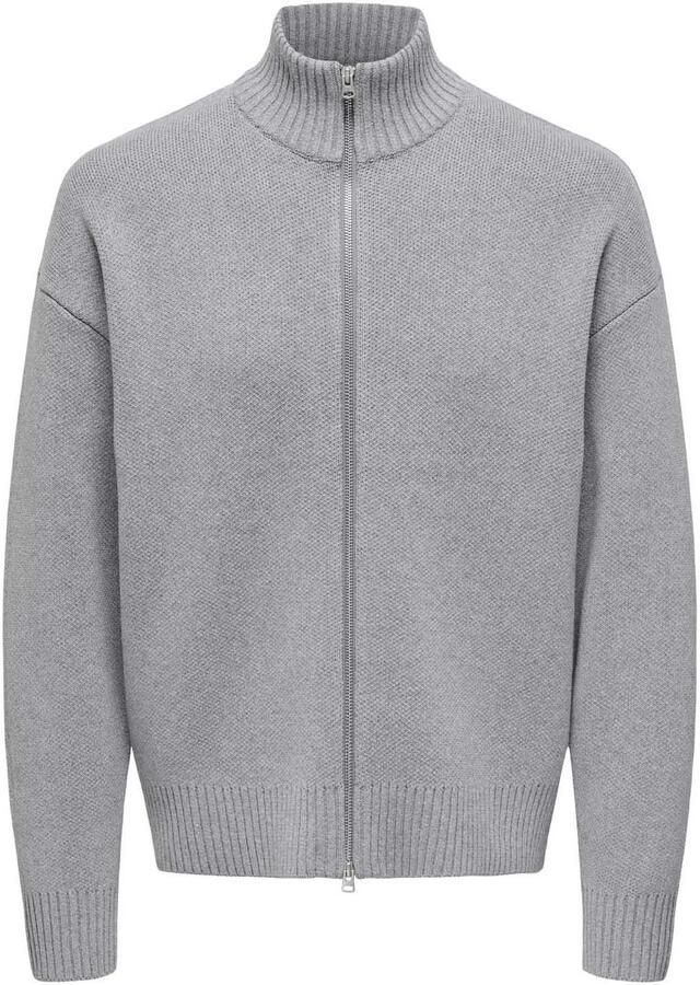 Only & Sons Regular fit gebreid jack van katoenmix model 'BLAKE'