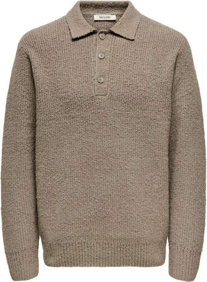Only & Sons Relaxed fit gebreide polo van katoenmix model 'DALE LIFE'