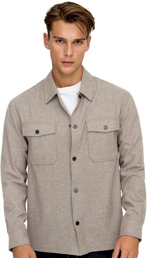 ONLY & SONS Overhemd met lange mouwen ONSMARK BRUSHED 0353 OVERSHIRT - Foto 13