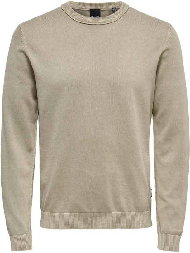 Only & Sons Onsclark Reg Wash Crew Knit Noos Grijs Heren