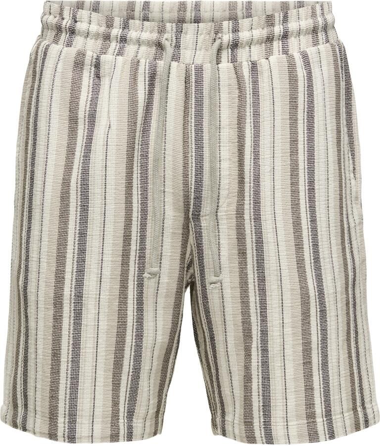 Only & Sons Onstrev Life Regular Structured Stripe Shorts