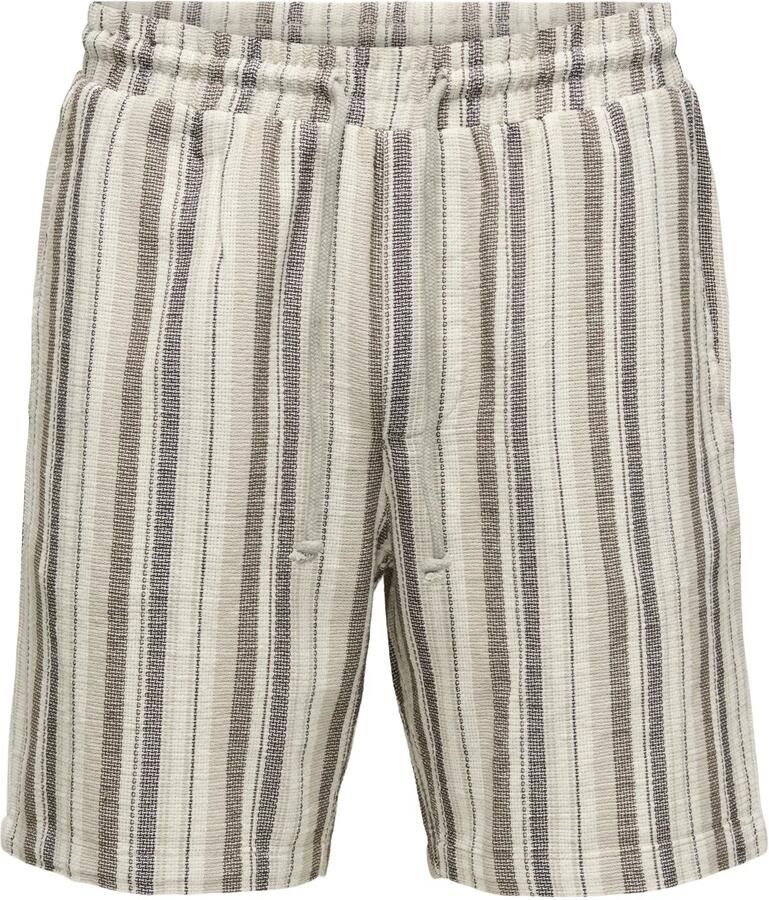Only & Sons Onstrev Life Regular Structured Stripe Shorts