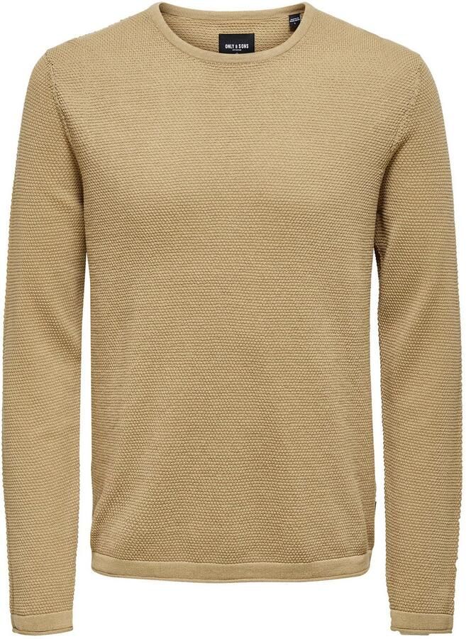 ONLY & SONS Trui met ronde hals ONSPANTER REG 12 STRUC CREW KNIT NOOS