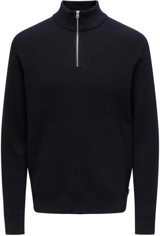 Only & Sons Regular fit gebreide pullover met opstaande kraag model 'PHIL' - Foto 5