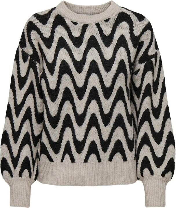Only Regular fit gebreide pullover met volumineuze hals model 'GEORGINA'