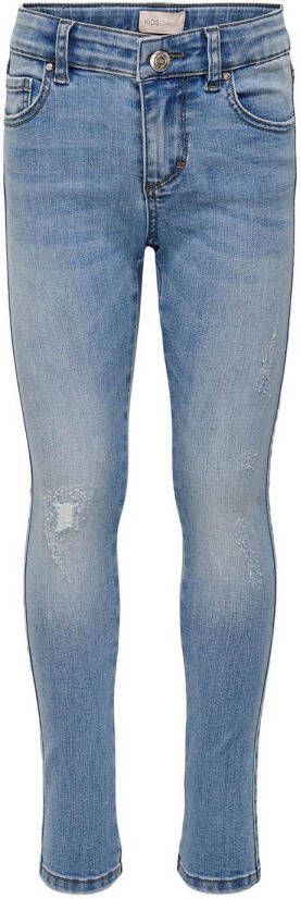 Only KIDS GIRL high waist skinny fit jeans KONRACHEL light medium blue denim Blauw Meisjes Stretchdenim 134 - Foto 3