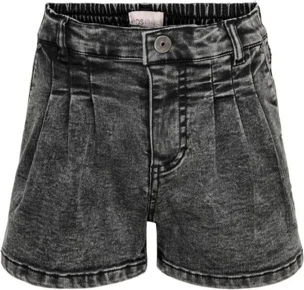 Only KIDS GIRL regular fit jeans short KOGSAINT washed black Denim short Zwart Meisjes Stretchdenim 128