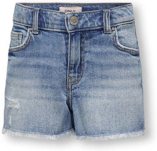 Only KIDS GIRL straight fit denim short KOGROBYN light blue denim Korte broek Blauw 128 - Foto 2