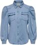 Only Mallory life ls dnm shirt qyt light blue denim Blauw Dames - Thumbnail 2