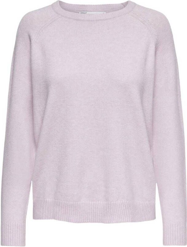 Only Trui met ronde hals ONLLESLY KINGS in gemêleerde look