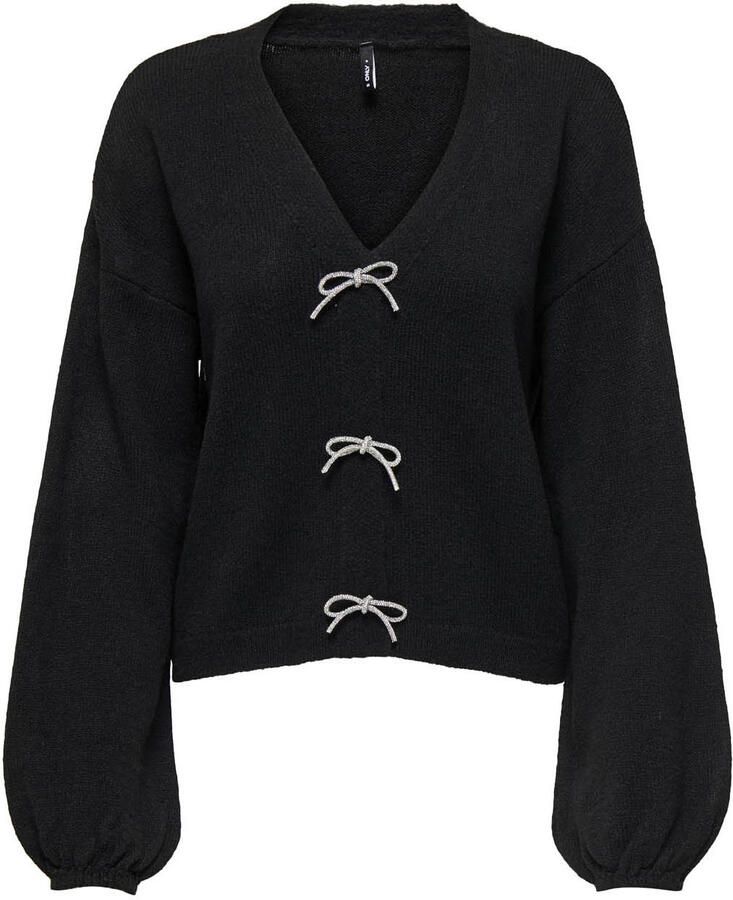 Only Relaxed fit gebreide pullover met strikdetail model 'DONNA'