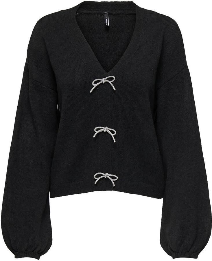 Only Relaxed fit gebreide pullover met strikdetail model 'DONNA'