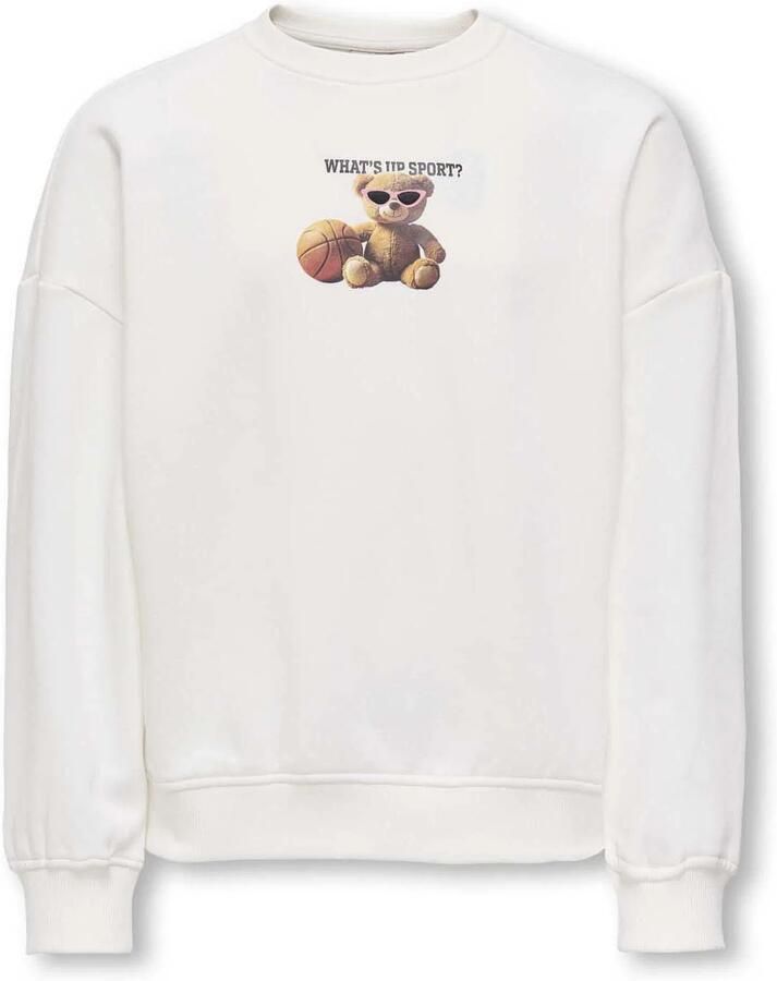 ONLY KIDS GIRL sweater met backprint wit - Foto 4