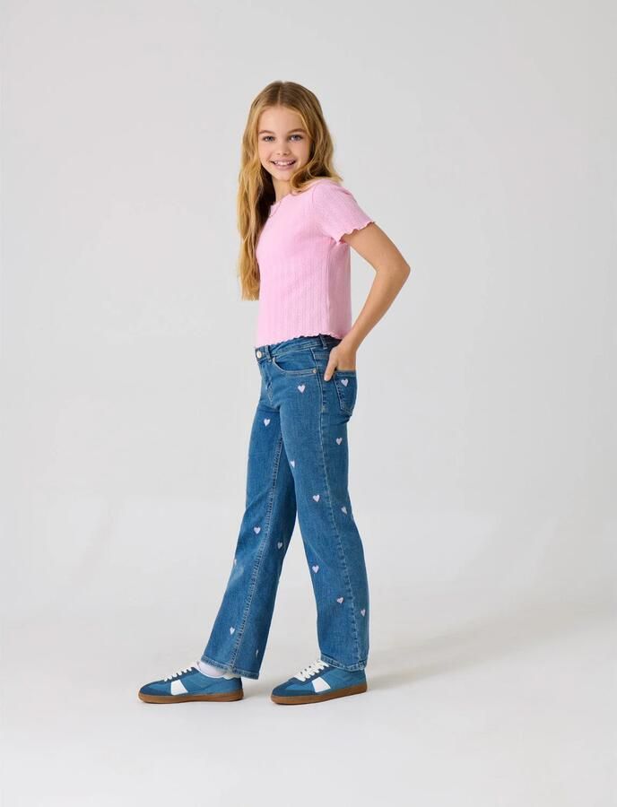 KIDS ONLY Wijde jeans KOGJUICY WIDE LEG HEART EMB DNM JEANS - Foto 4