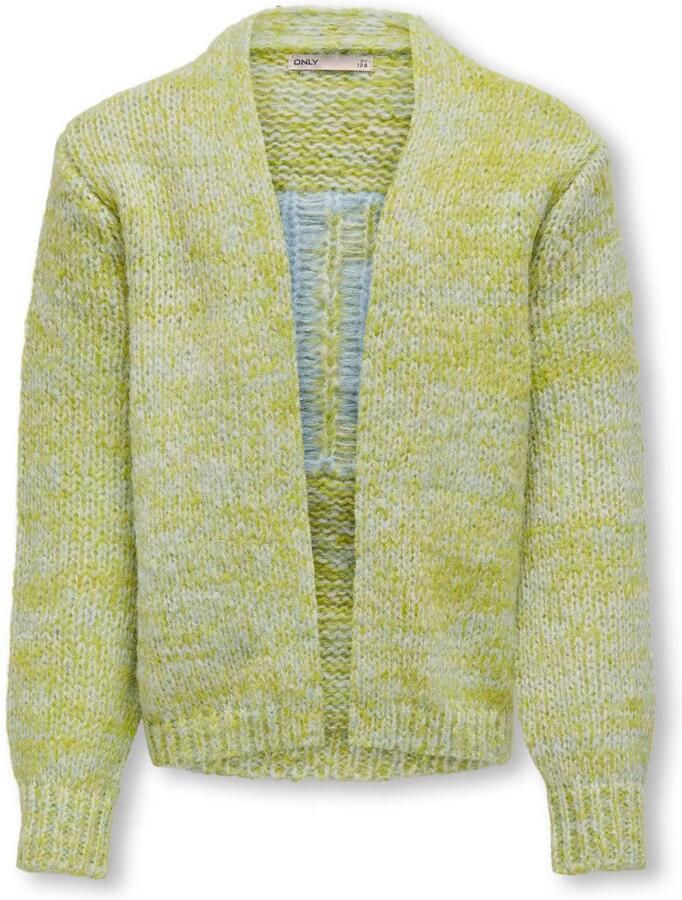 ONLY KIDS GIRL gebreid vest KOGALLYSSA LIFE met backprint geel - Foto 3