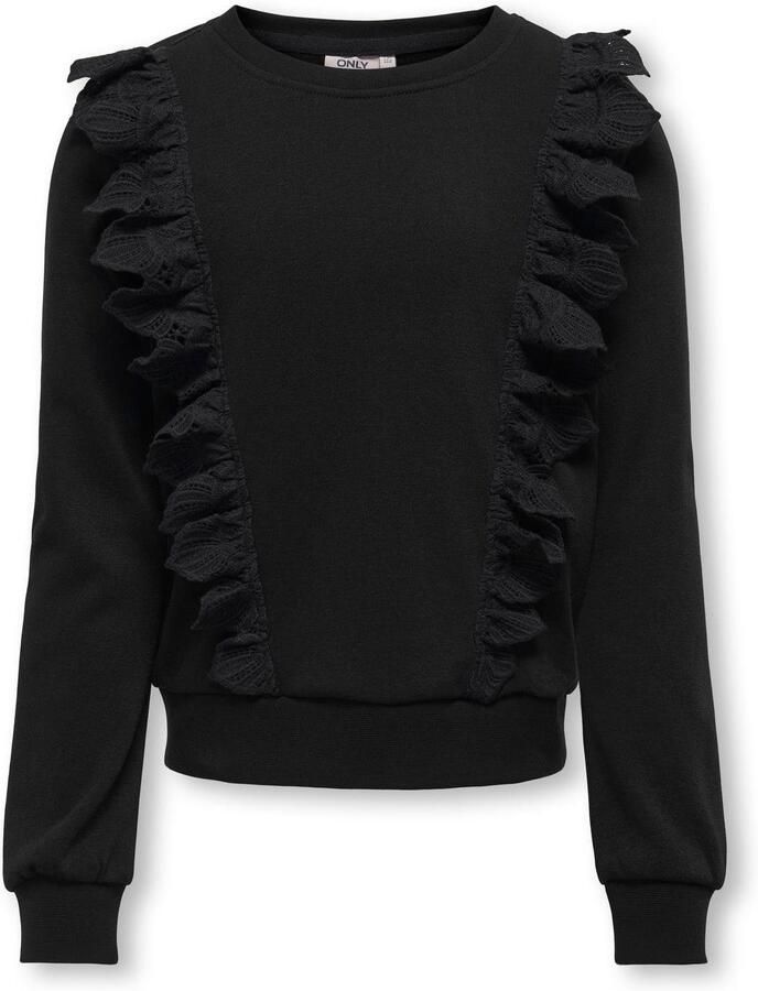 Only KIDS GIRL sweater zwart Effen 158 164 | Sweater van