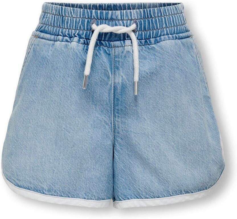 Only KIDS GIRL denim short KOGPIERCE met zijstreep light blue denim Korte broek Blauw 140