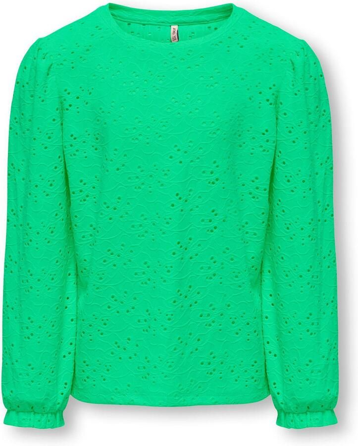 Only KIDS GIRL top KOGSMILLA met open detail frisgroen Meisjes Polyester Ronde hals 158 164