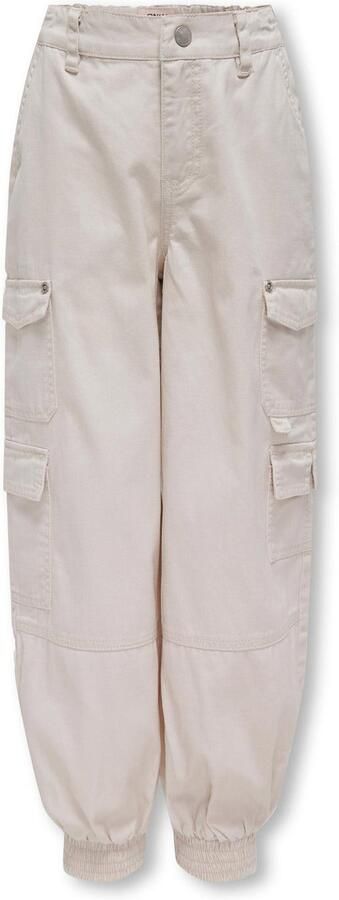 Only KIDS GIRL cargobroek KOGSTINE ecru Meisjes Katoen Effen 164