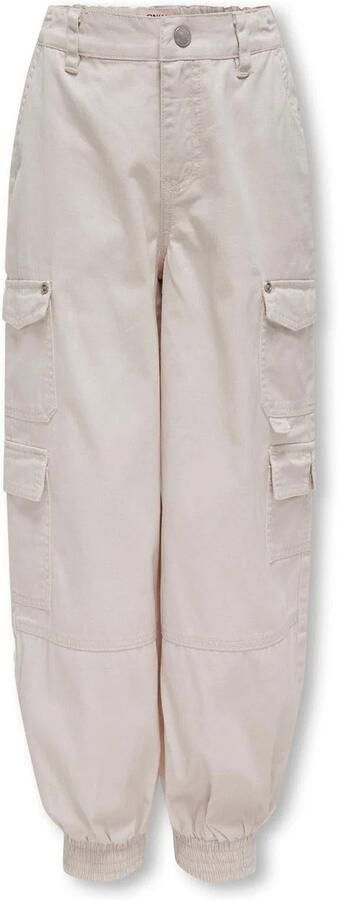 Only KIDS GIRL cargobroek KOGSTINE ecru Meisjes Katoen Effen 164