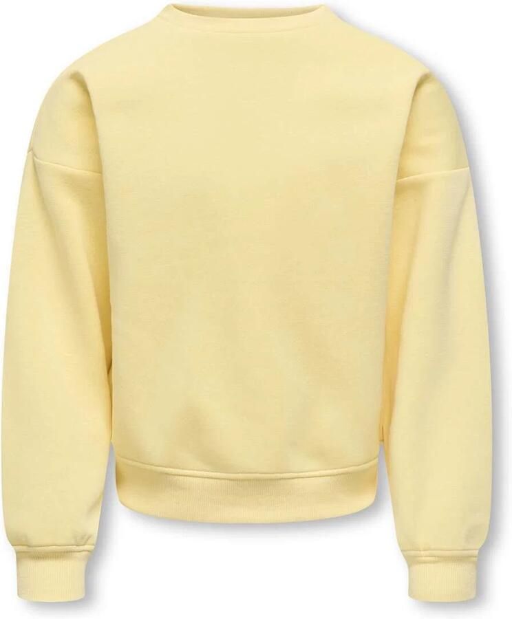 ONLY KIDS GIRL sweater met backprint geel - Foto 3