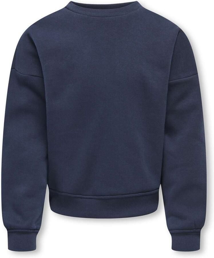 ONLY KIDS GIRL sweater met backprint donkerblauw