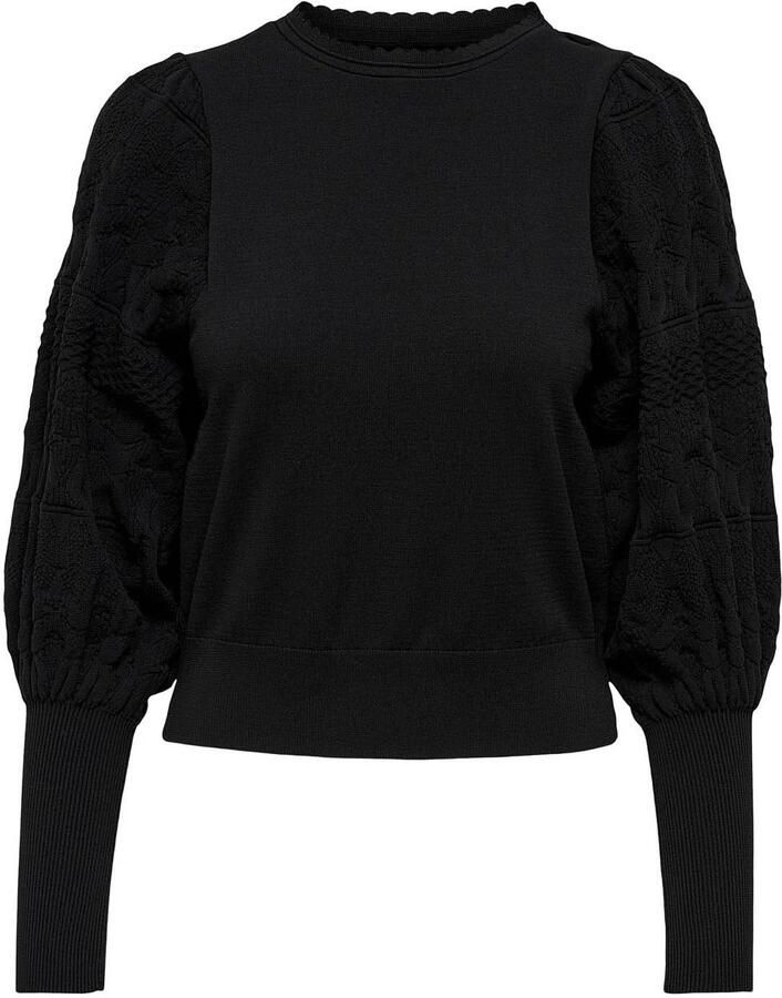 Only Trui met ronde hals ONLMELITA L S O-NECK PULLOVER KNT NOOS