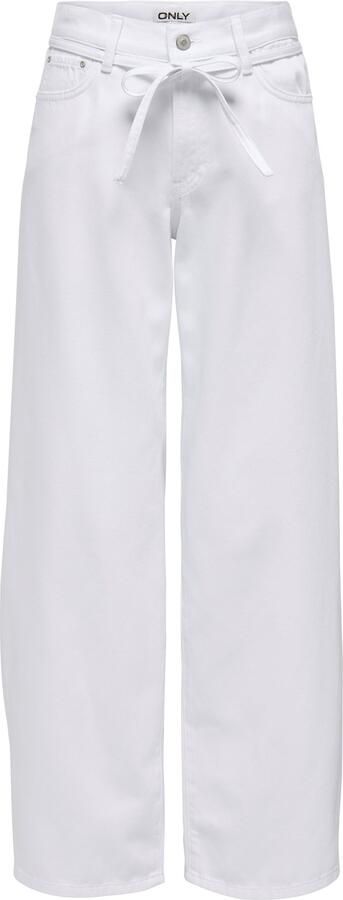 ONLY Onlgianna Mw Straight Dot211 Dnm Noos wide leg jeans ecru - Foto 3