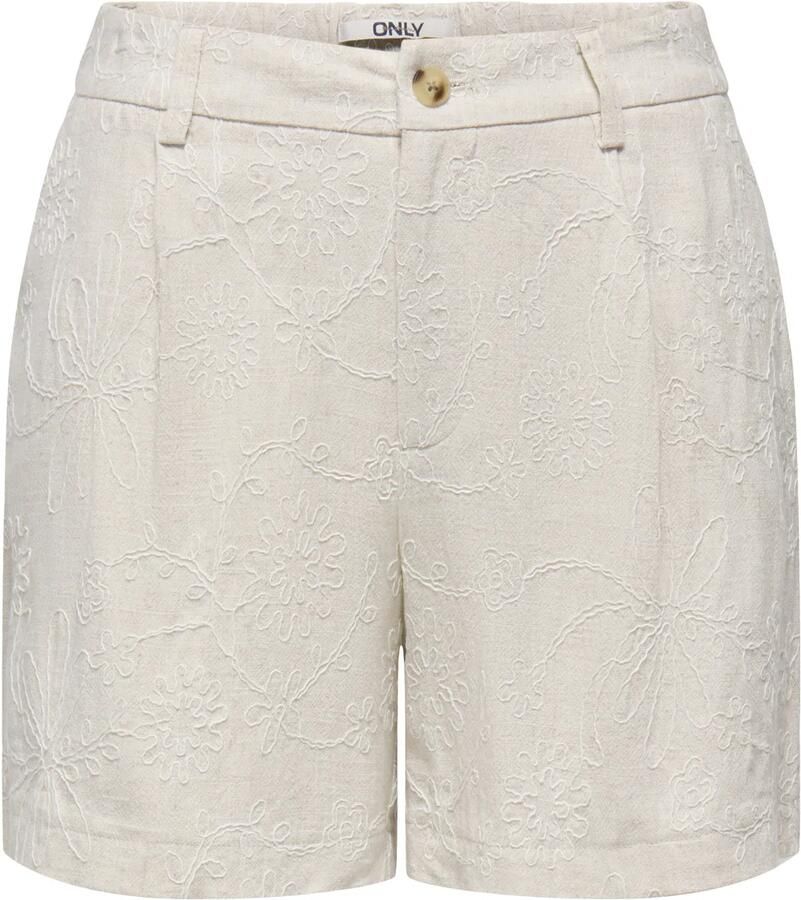Vila Korte Broek ONLY Siesta Linen Shorts Moonbeam