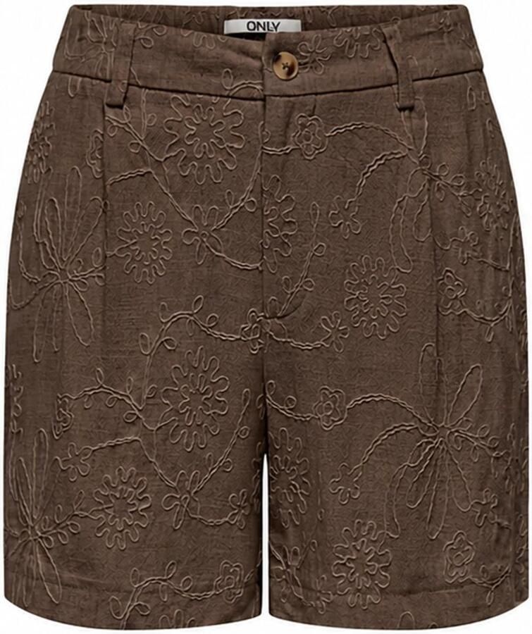 Only Siesta Hw Linen Bl Emb Shorts Dames