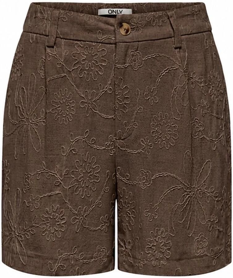 Only Siesta Hw Linen Bl Emb Shorts Dames