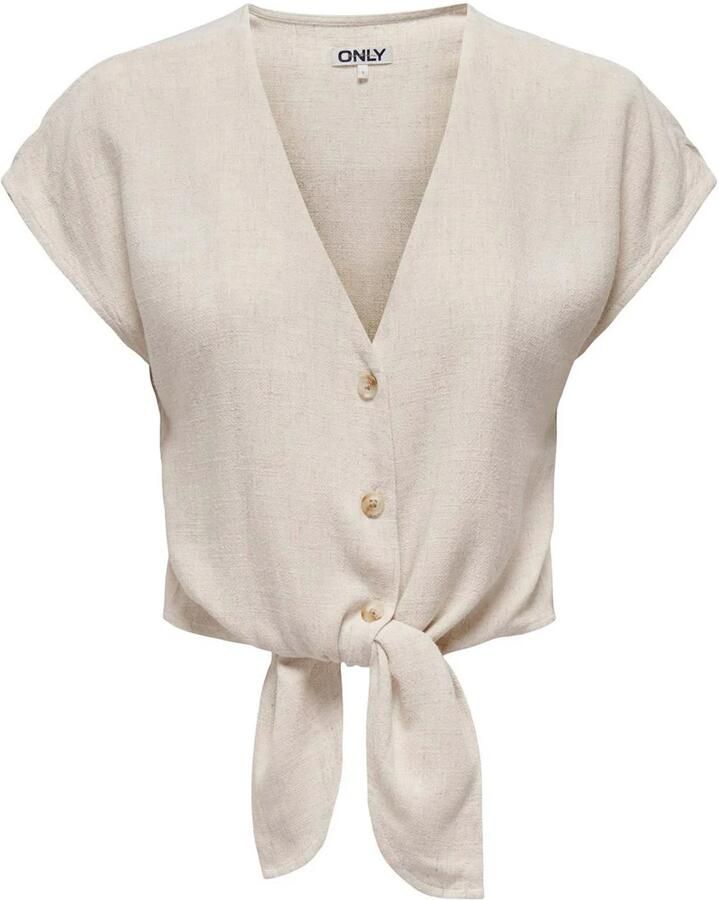 Only Regular fit blouse van een mix van viscose en linnen model 'SIESTA'