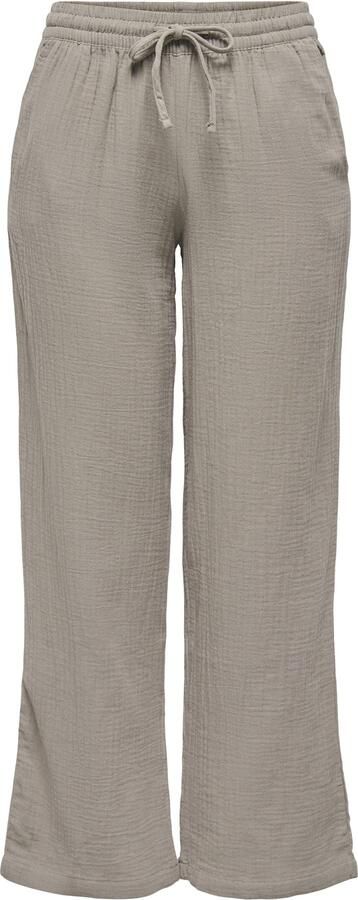 JDY wide leg regular waist casual broek lichtkaki