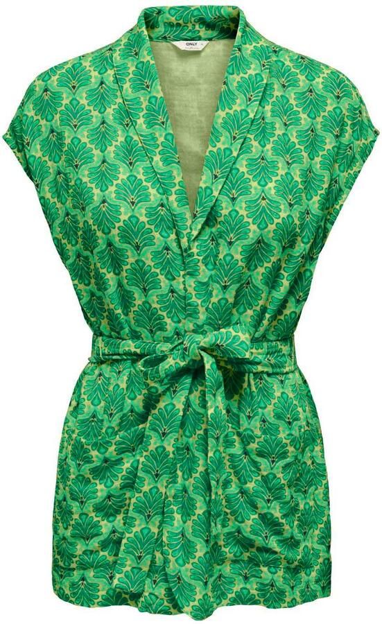Only Life AOP Riem Vest Geweven Groen Green Dames