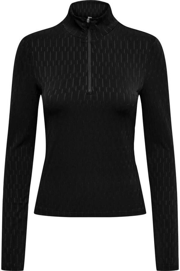 Only play Frida High Neck Half Zip Long Sleeve Short Top