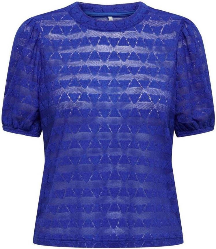 ONLY gestreepte top ONLSARAH blauw