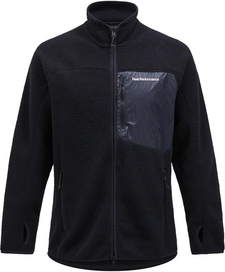 PEAK PERFORMANCE Heren Truien & Vesten M Pile Zip Jacket Zwart